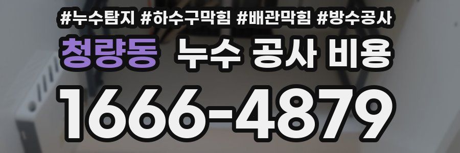 청량동 누수 공사 비용