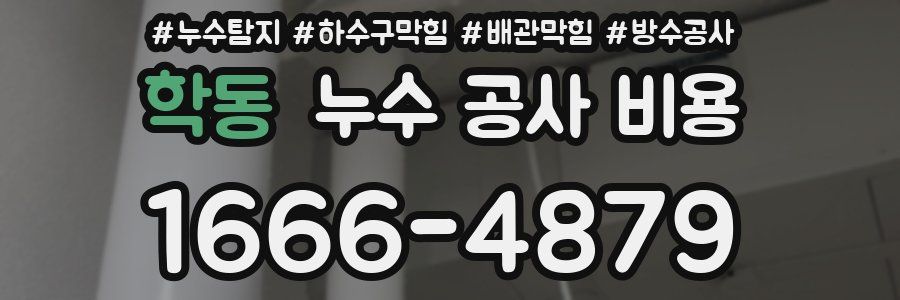 학동 누수 공사 비용
