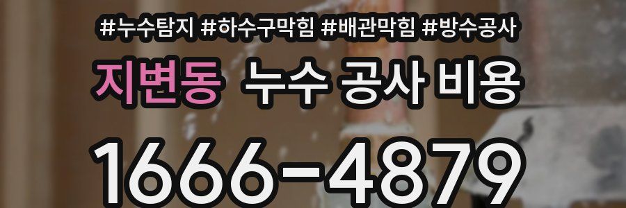 지변동 누수 공사 비용