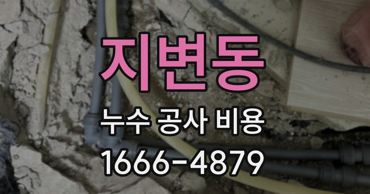 지변동 누수 공사 비용