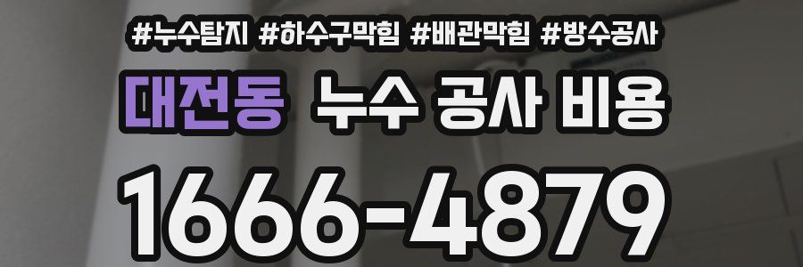 대전동 누수 공사 비용