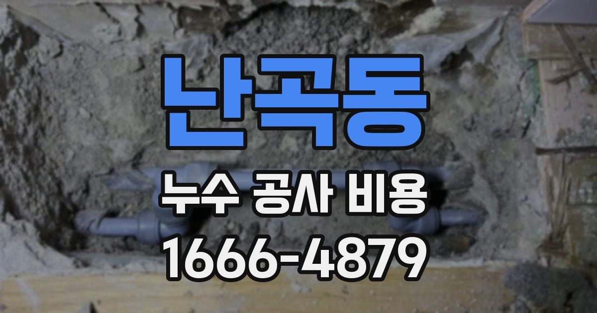 난곡동 누수 공사 비용
