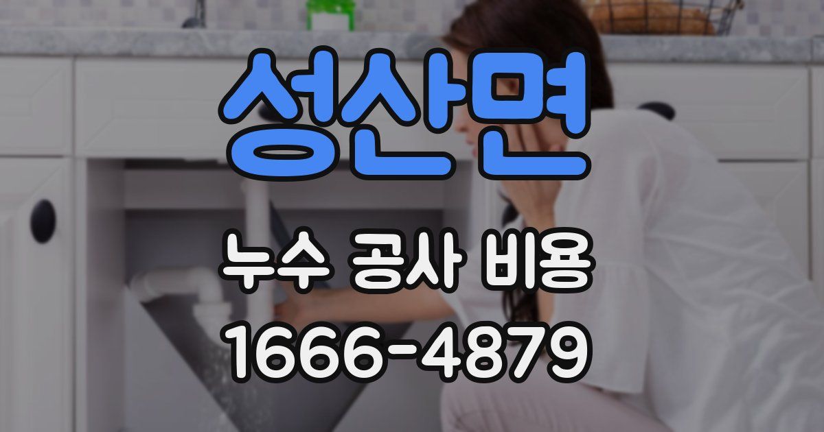 성산면 누수 공사 비용