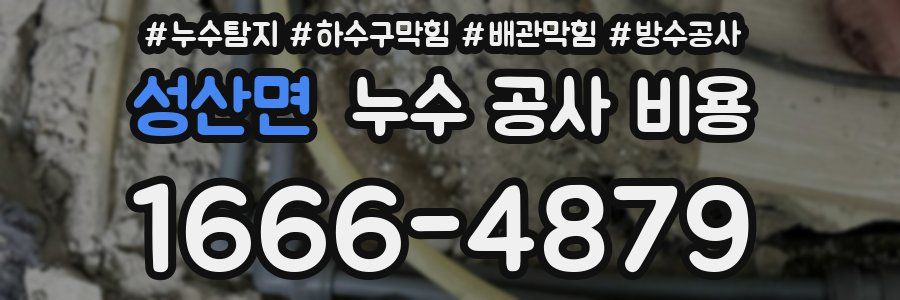 성산면 누수 공사 비용