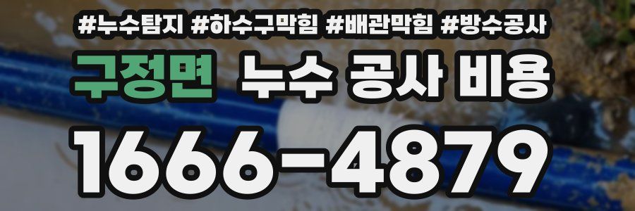 구정면 누수 공사 비용