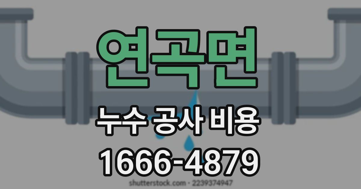 연곡면 누수 공사 비용
