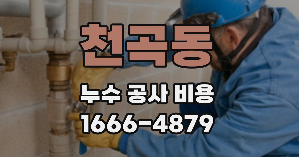 천곡동 누수 공사 비용