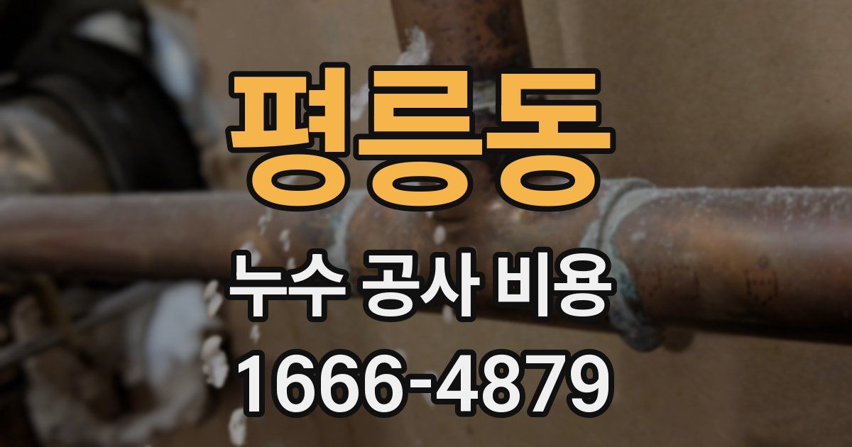평릉동 누수 공사 비용