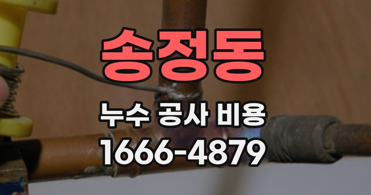 송정동 누수 공사 비용