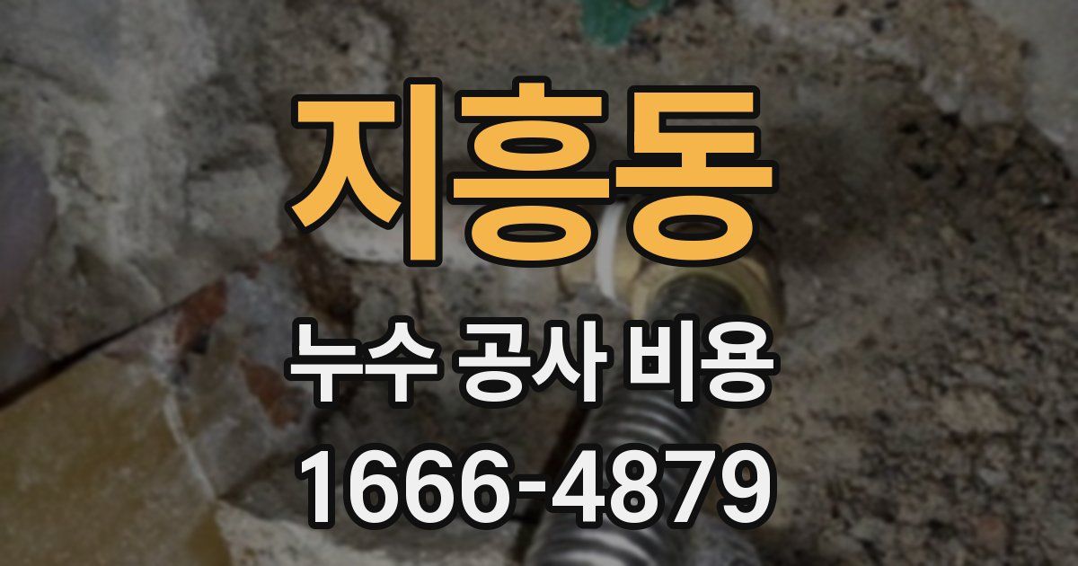 지흥동 누수 공사 비용