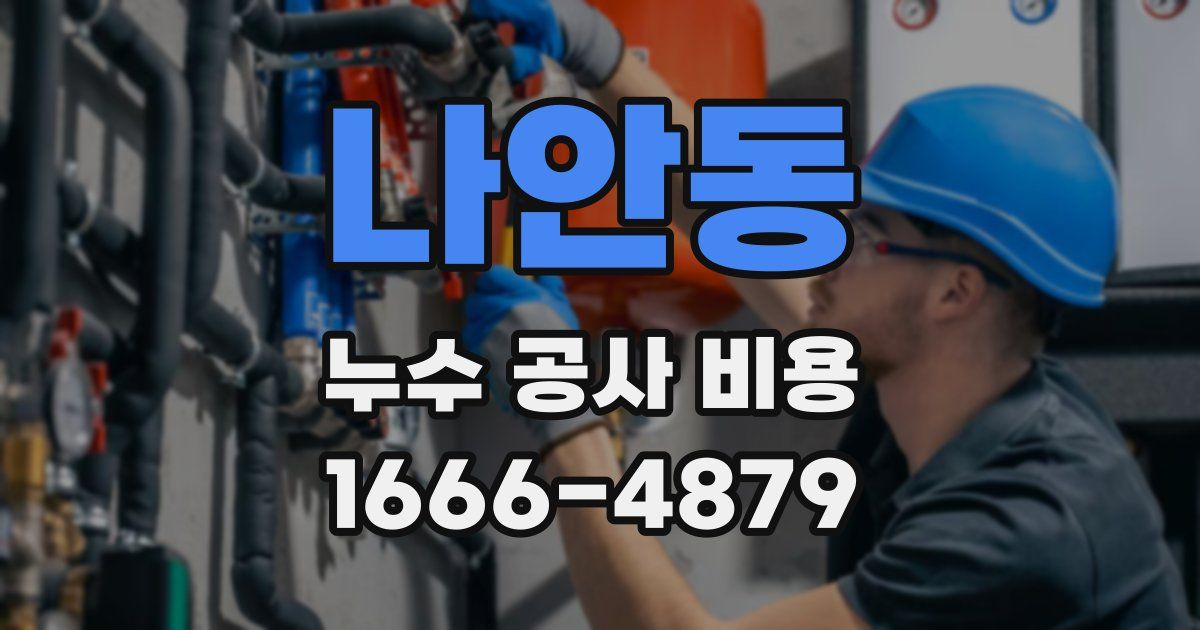 나안동 누수 공사 비용