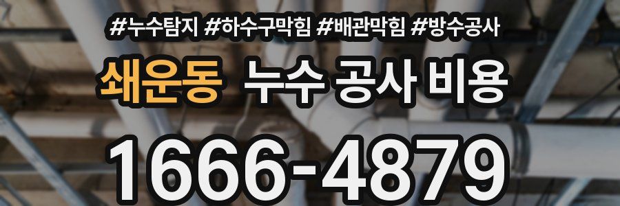 쇄운동 누수 공사 비용