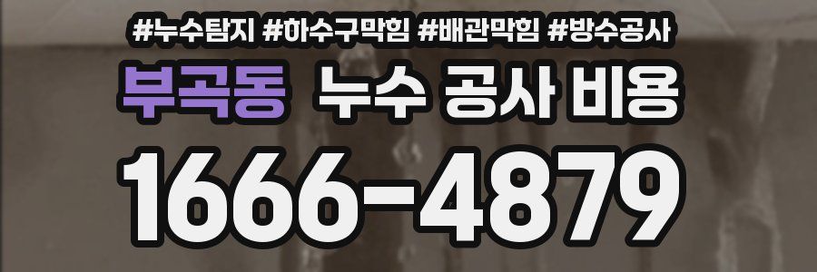 부곡동 누수 공사 비용