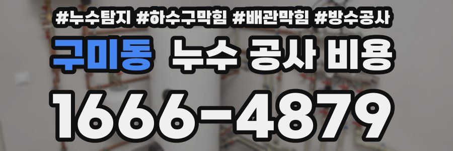 구미동 누수 공사 비용