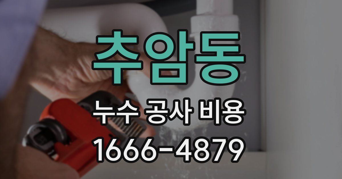 추암동 누수 공사 비용