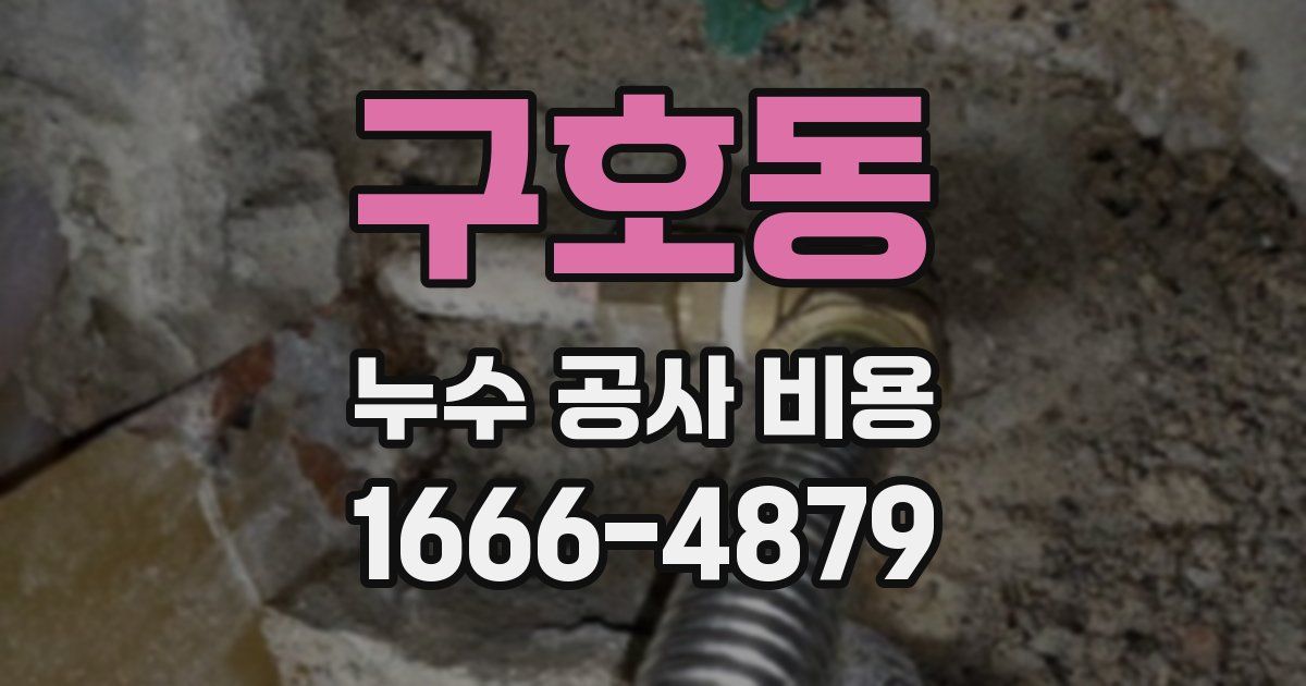 구호동 누수 공사 비용
