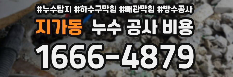 지가동 누수 공사 비용