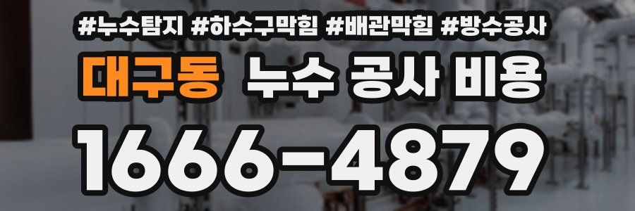 대구동 누수 공사 비용