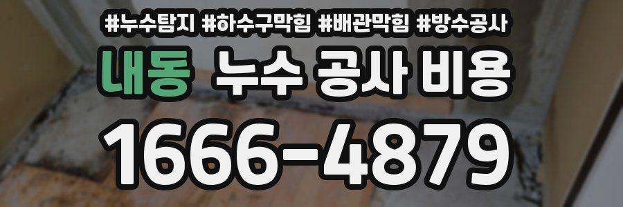 내동 누수 공사 비용