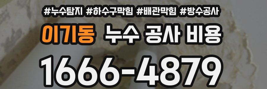 이기동 누수 공사 비용