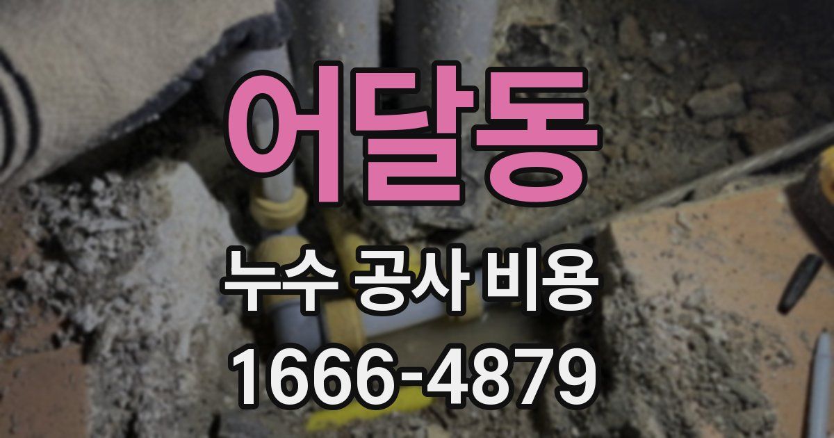 어달동 누수 공사 비용