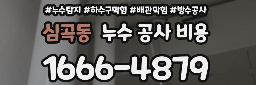 심곡동 누수 공사 비용