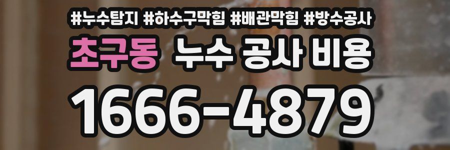 초구동 누수 공사 비용