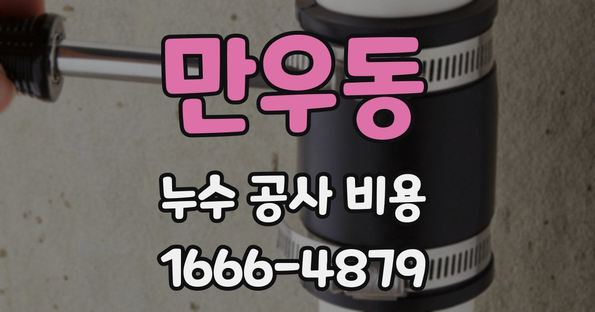 만우동 누수 공사 비용
