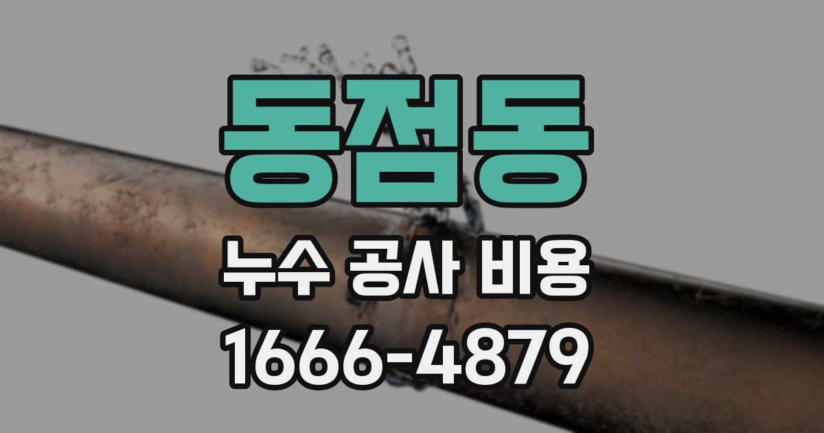 동점동 누수 공사 비용