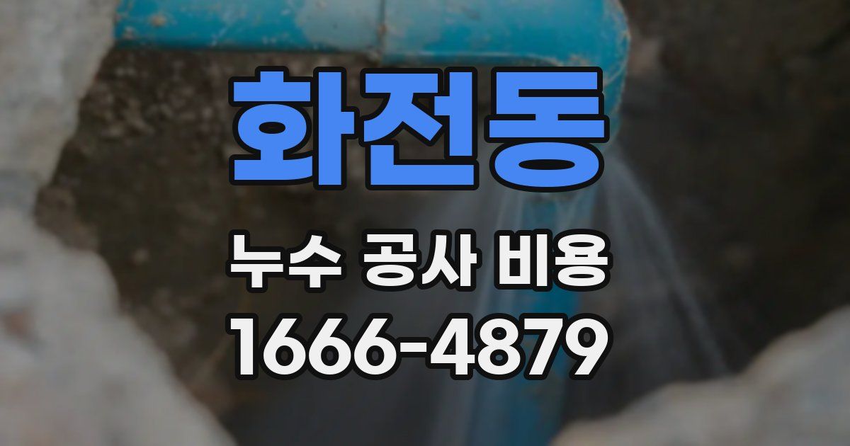 화전동 누수 공사 비용