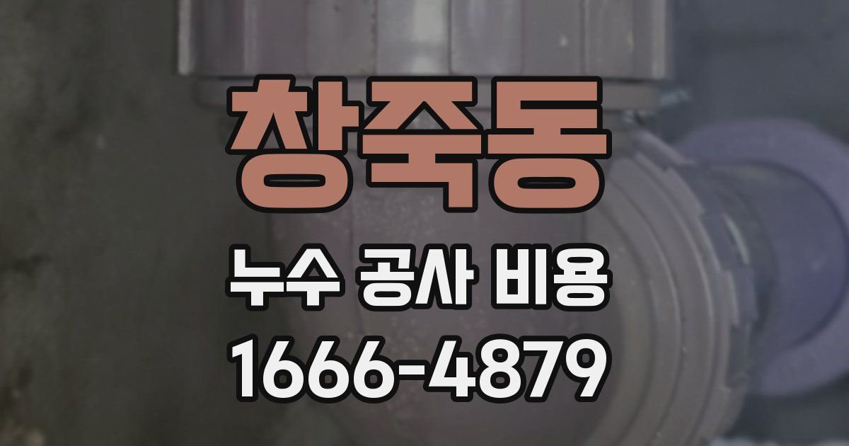 창죽동 누수 공사 비용
