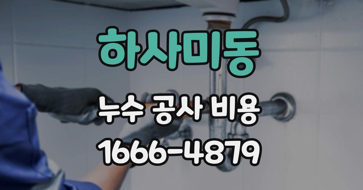 하사미동 누수 공사 비용
