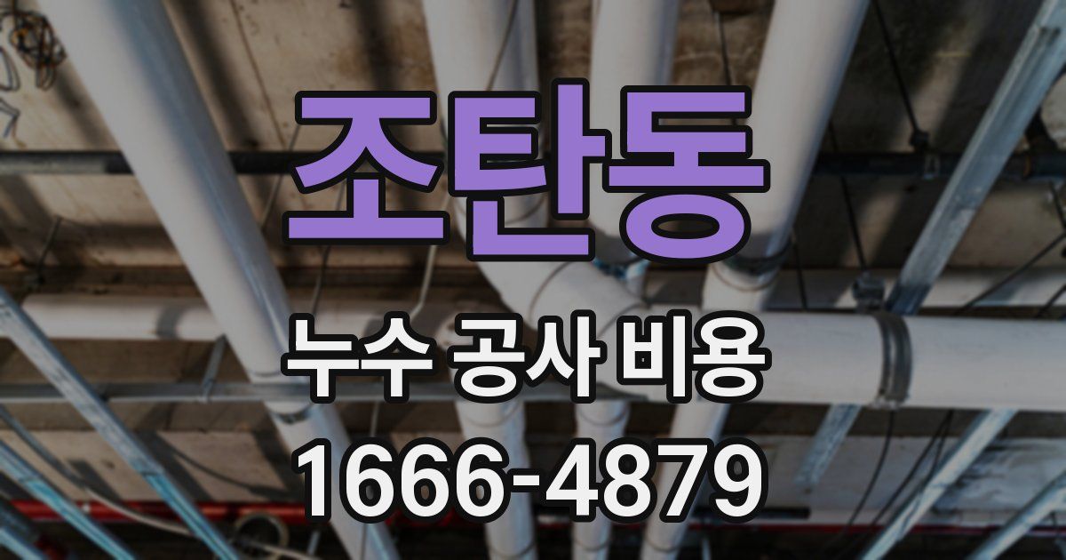 조탄동 누수 공사 비용