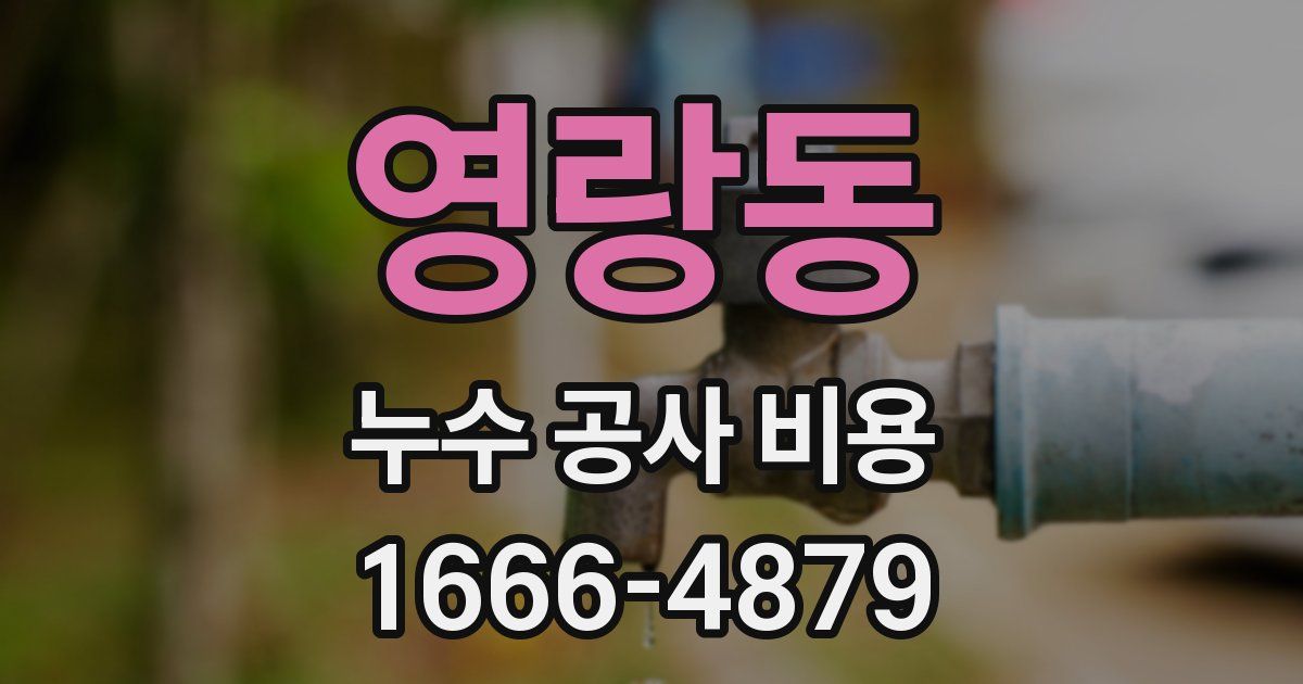 영랑동 누수 공사 비용