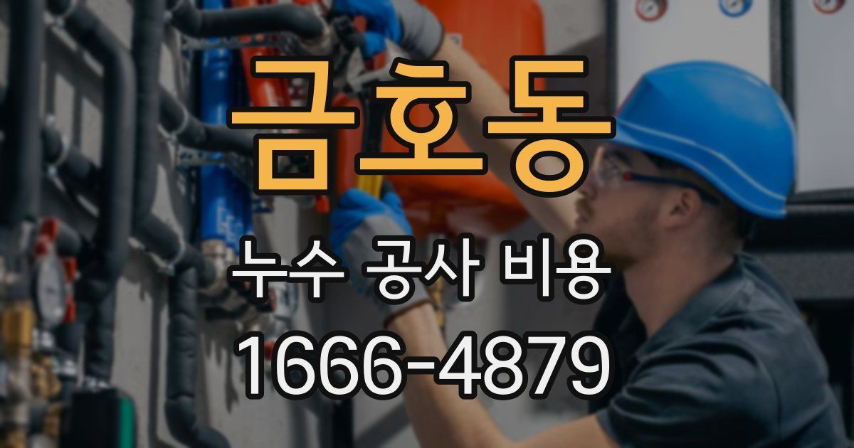 금호동 누수 공사 비용