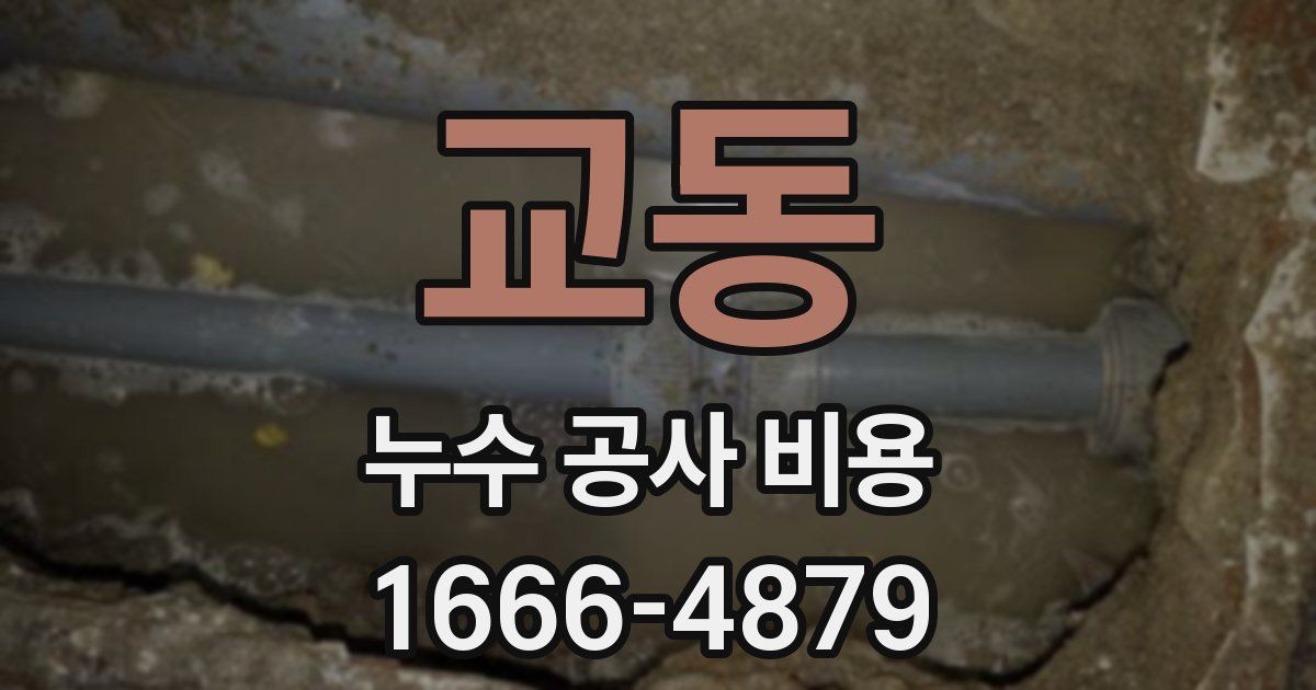 교동 누수 공사 비용