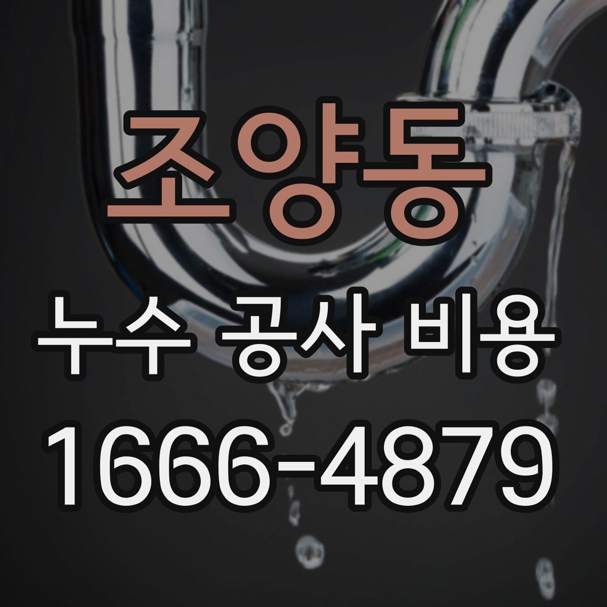 조양동 누수 공사 비용