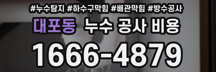 대포동 누수 공사 비용
