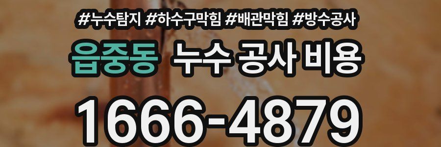 읍중동 누수 공사 비용