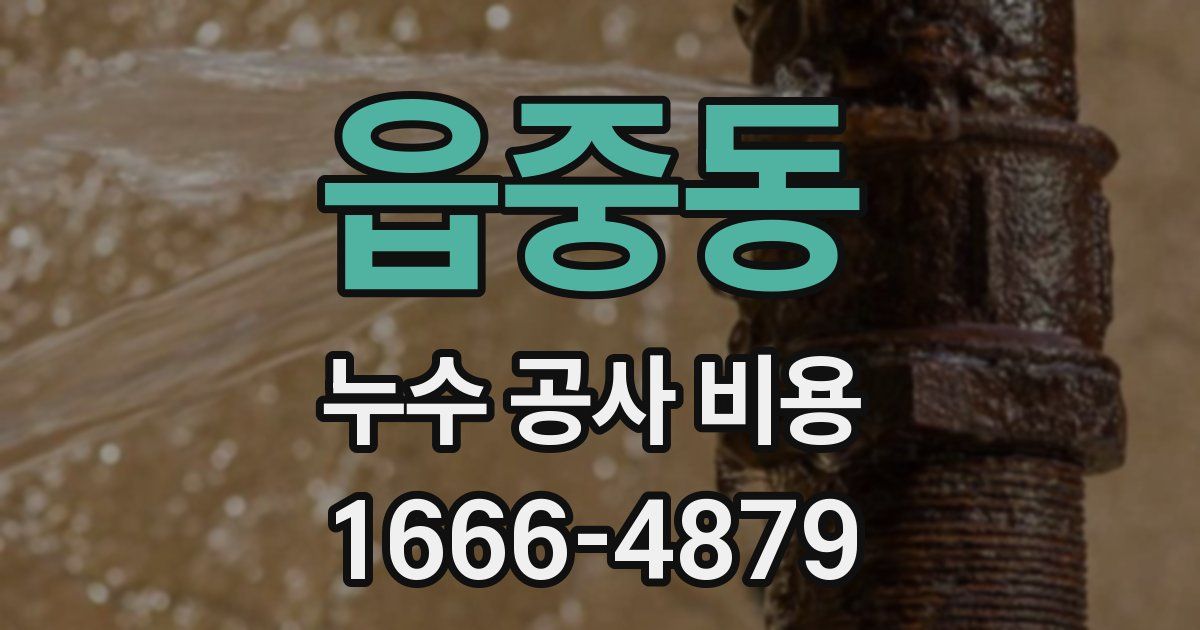 읍중동 누수 공사 비용