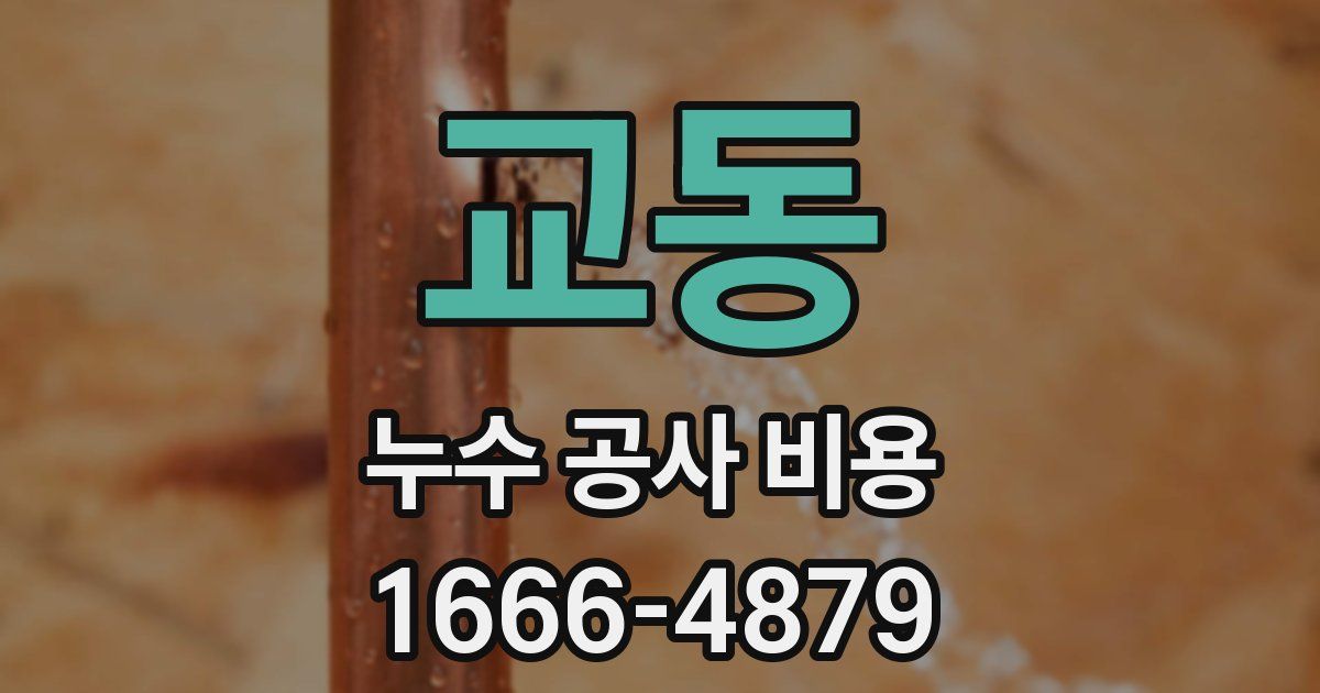 교동 누수 공사 비용