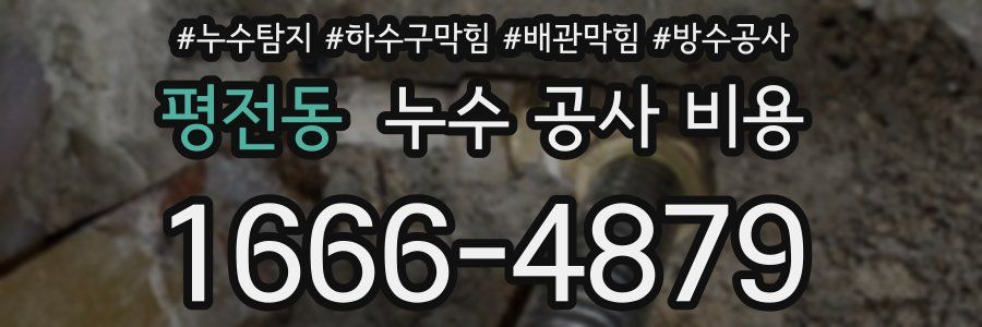평전동 누수 공사 비용