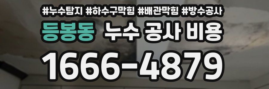 등봉동 누수 공사 비용