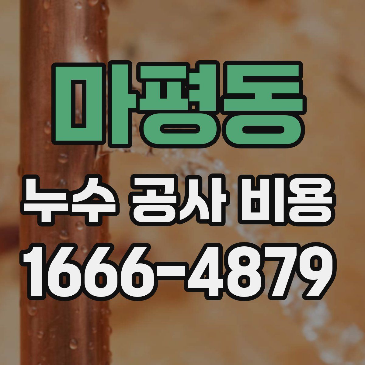 마평동 누수 공사 비용