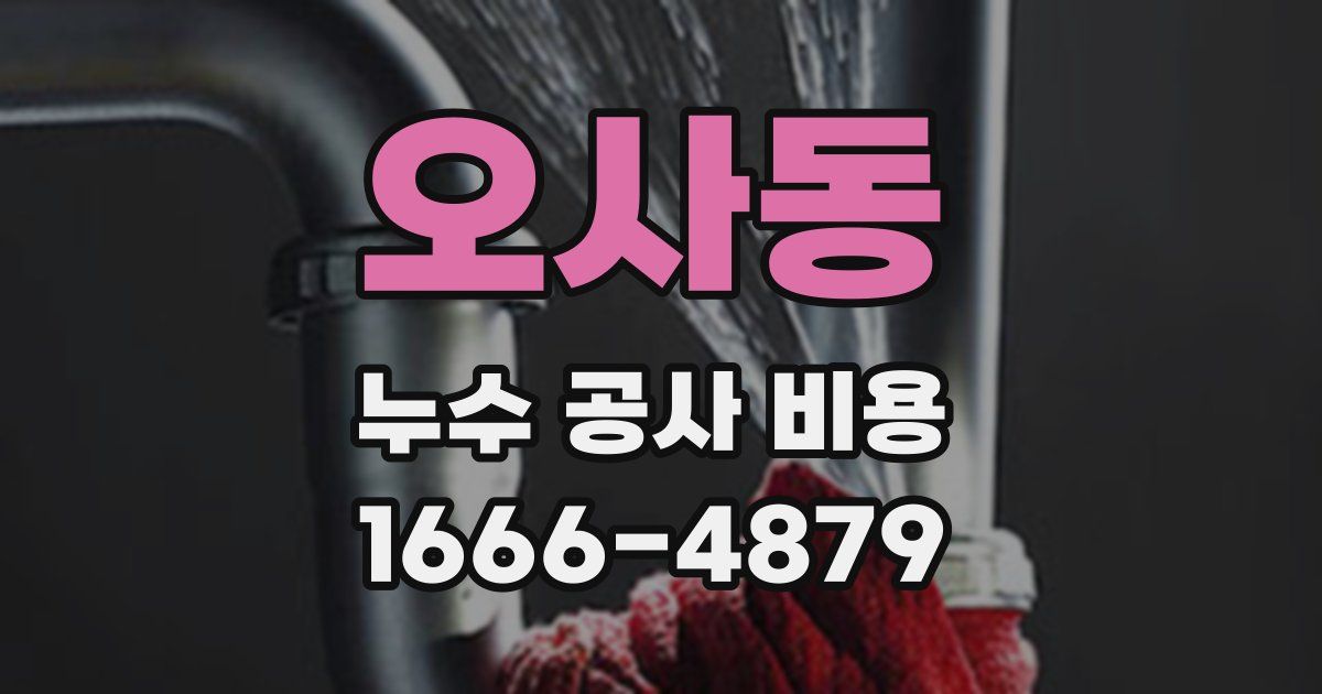 오사동 누수 공사 비용