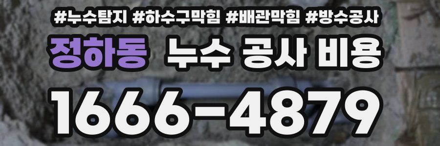 정하동 누수 공사 비용