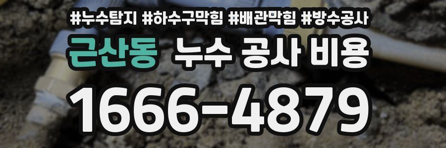 근산동 누수 공사 비용