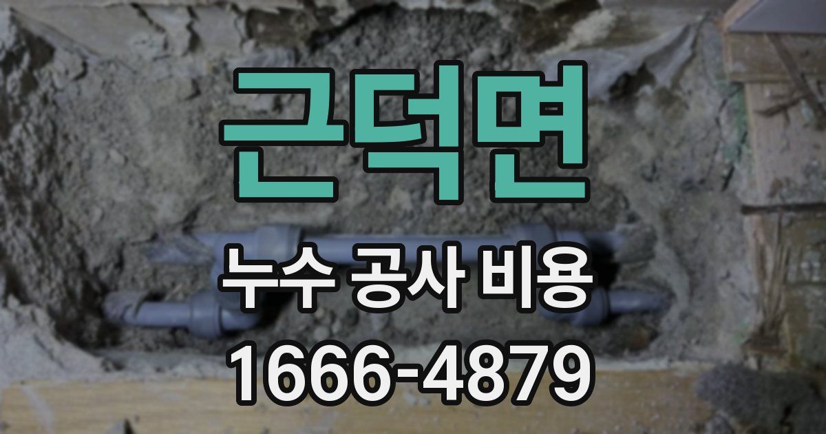 근덕면 누수 공사 비용