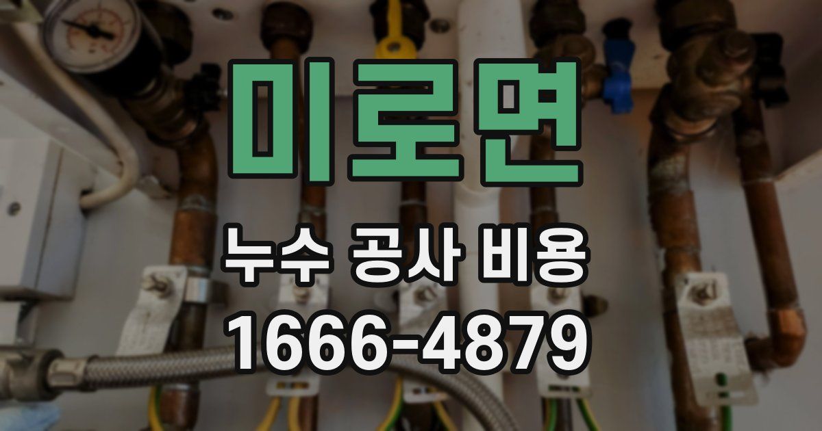 미로면 누수 공사 비용