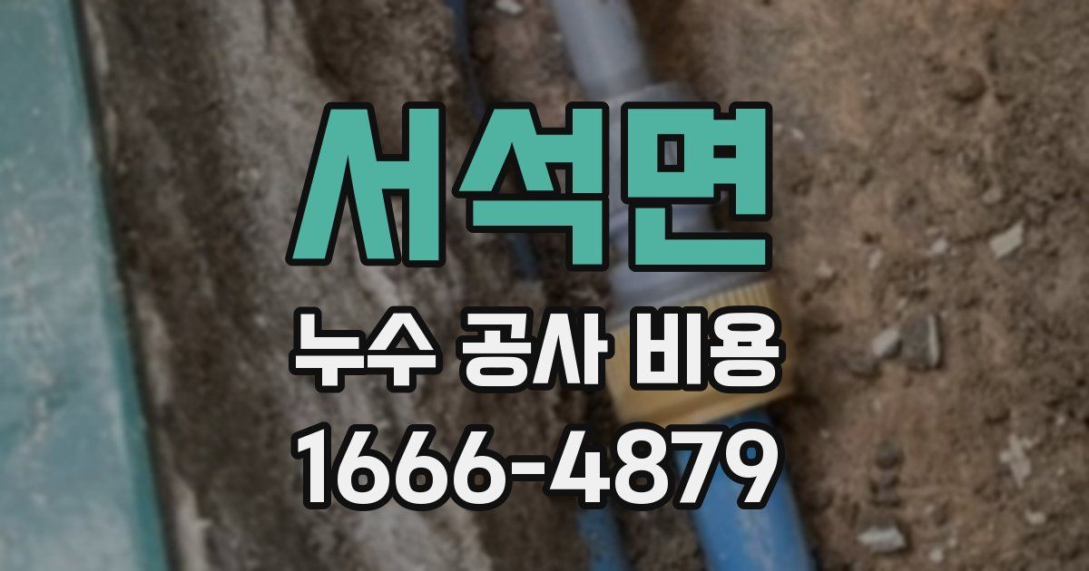 서석면 누수 공사 비용